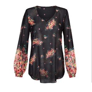 CAbi Blooming Blouse #3594 XL VGUC